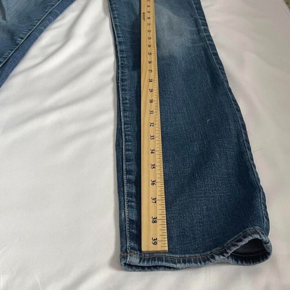 AMERICAN EAGLE Women's Size 12 Long Blue Super Stretch Skinny Jeans Trendy Denim - Picture 8 of 12